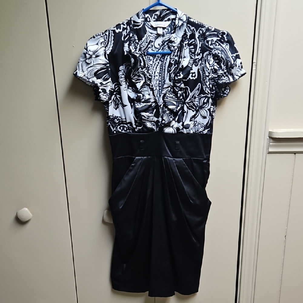 34. Speechless Black and White Patterned Mini Dress
